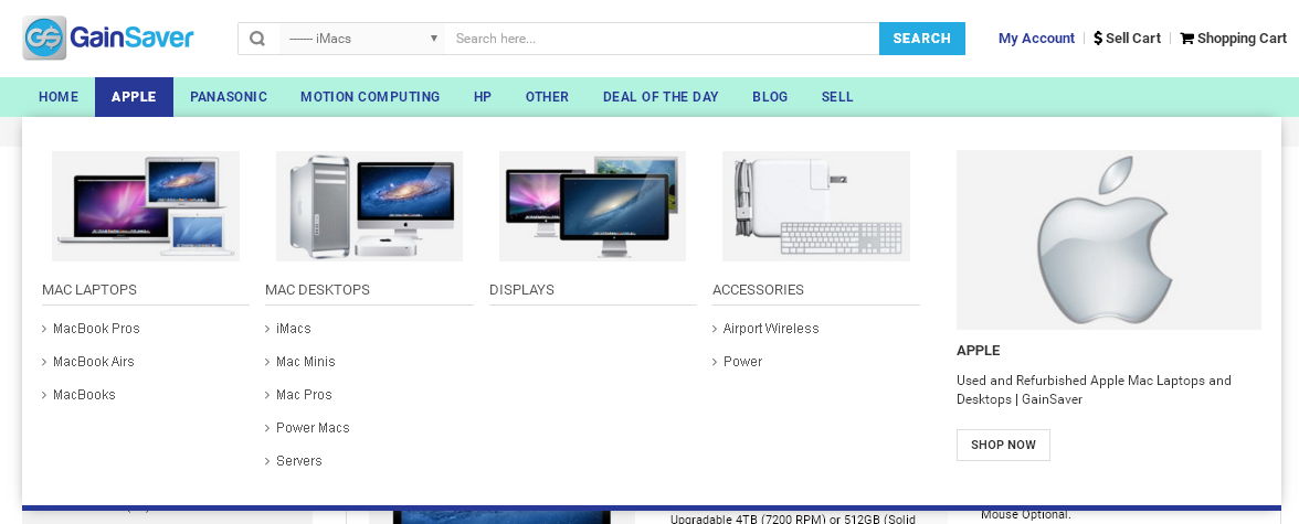 GainSaver has cheap used Mac laptops and desktops in stock.