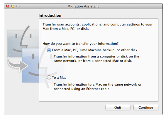 The Mac Migration Assistant helps you quickly transfer your files from your PC to your refurbished Mac.