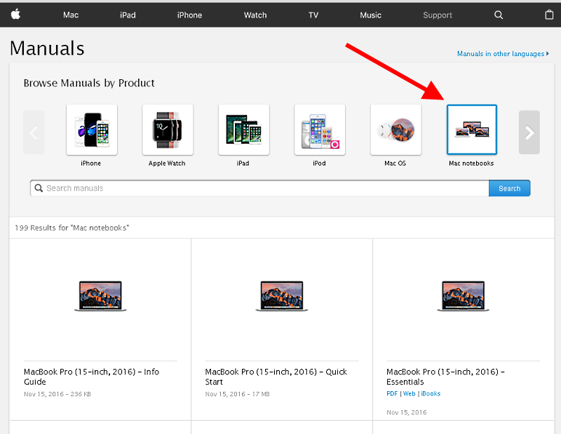 Manuals for each Mac can be found on the Apple website.