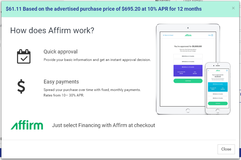 Take advantage of the convenience of Affirm monthly payments when you purchase refurbished discount Macs at GainSaver.