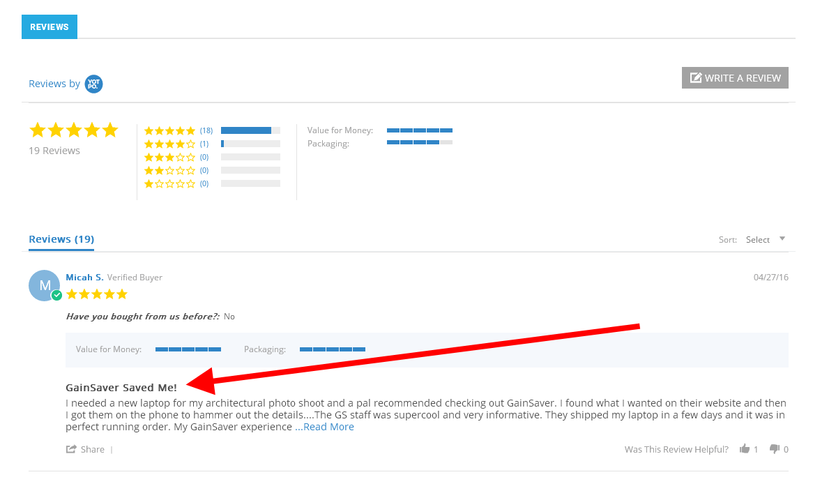 All the product reviews on the GainSaver website are actual reviews from real customers.